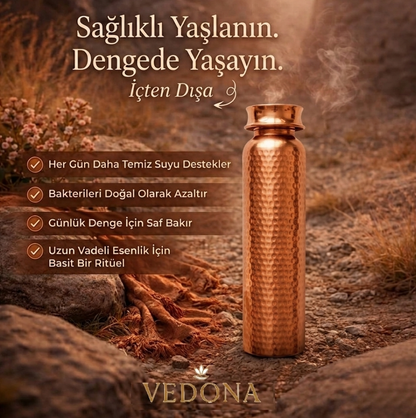 Ayurvedik %100 Saf Bakır Termos